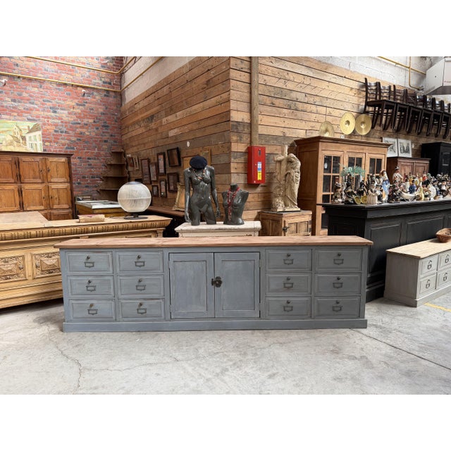Handcrafted Gray Sideboard, France For Sale - Image 4 of 13