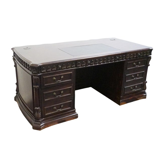 COASTER FURNITURE Tucker Collection Walnut Contemporary Traditional 72" Executive Computer Desk 31.25" High 72" Wide 35.5"...