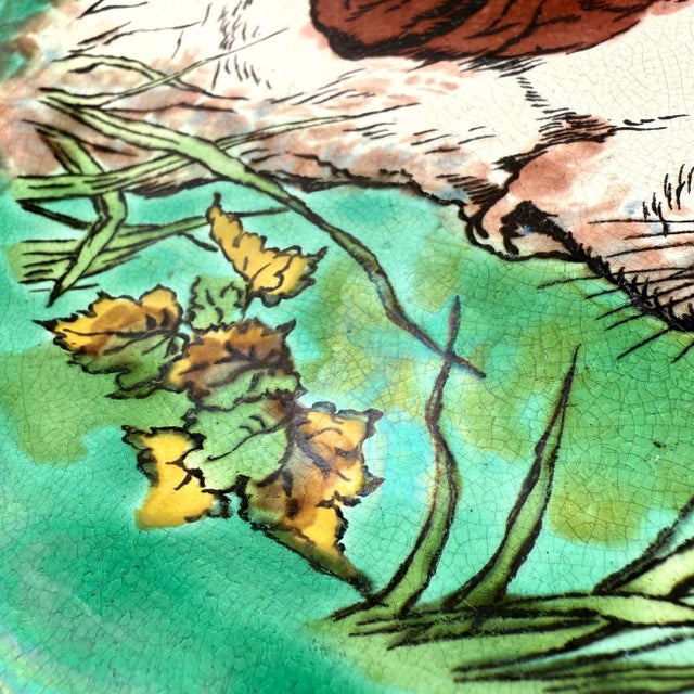 Late 19th Century A Wedgwood Majolica Plate With Dog, English, Ca. 1873 For Sale - Image 5 of 13