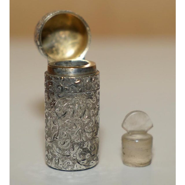 Metal Sterling Silver Scent Bottle, 1881 For Sale - Image 7 of 9