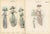 Pair of Antique Chic Parisien Fashion Plates, 1910 For Sale