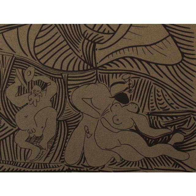 Modern Pablo Picasso, Bacchanal, Night Dance with an Owl, Linocut, 1962 For Sale - Image 3 of 4