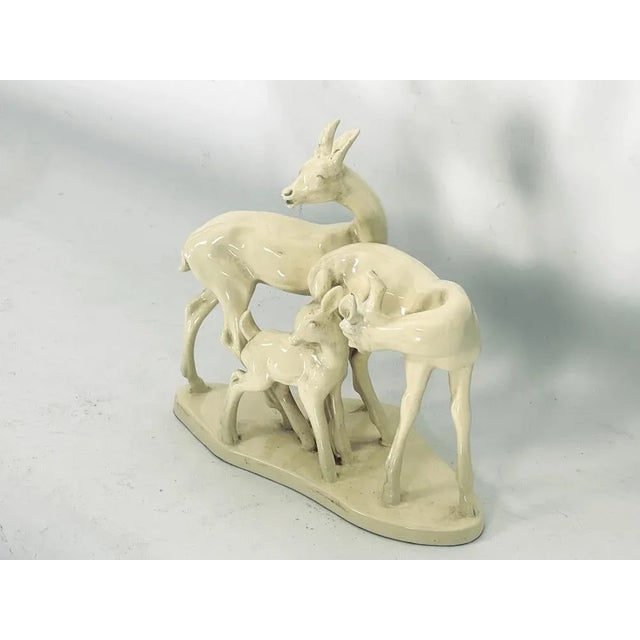 Italian Artist, Deer Family Sculpture, Ceramic, 1950s For Sale - Image 9 of 12
