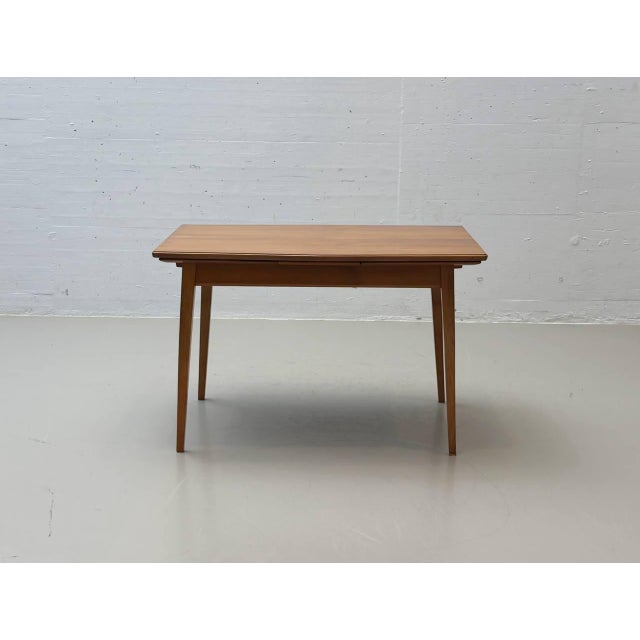 Extendable Dining Table in Cherry Wood from Willisau, Switzerland, 1960s For Sale - Image 4 of 17