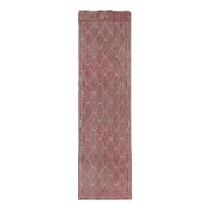 Mid Century Diamond Turkish Kilim Runner Rug