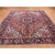 1930 Crimson Red Antique Persian Heriz Rosette Hand Knotted Pure Wool Clean Rug For Sale In New York - Image 6 of 12