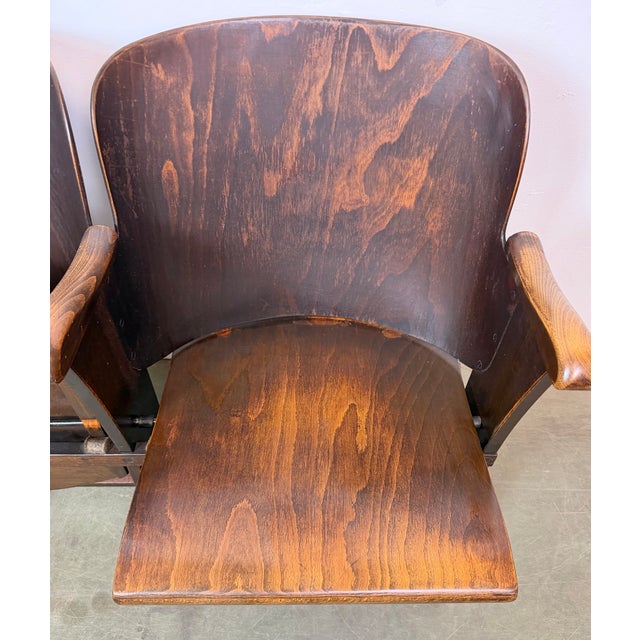 Vintage Two-Seater Cinema Bench from Thonet, 1950s For Sale - Image 17 of 18