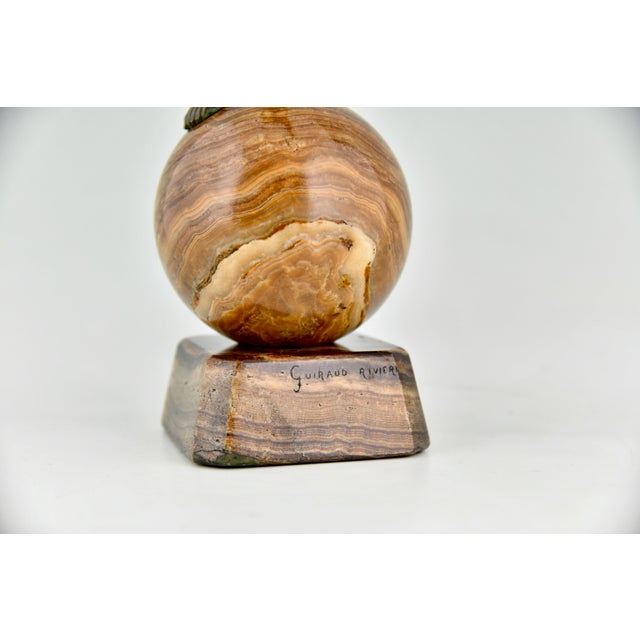 Maurice Guiraud Rivière, Nude, Ball Dancer Balance, 1925, Bronze on Marble Base For Sale - Image 12 of 13