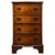 Small Antique Serpentine Burr Oak Chest of Drawers For Sale - Image 12 of 12