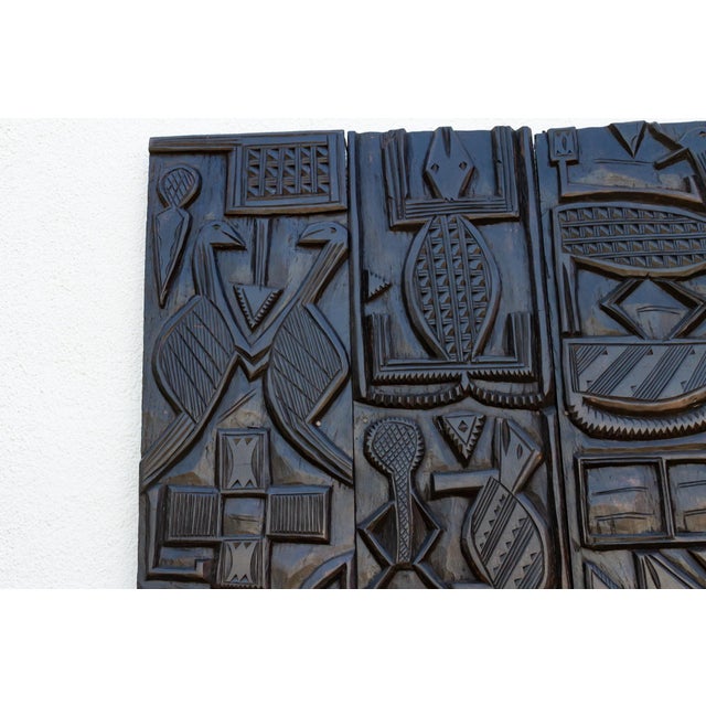 Very Tall Mid 20th Century African Nupe Door For Sale - Image 4 of 10