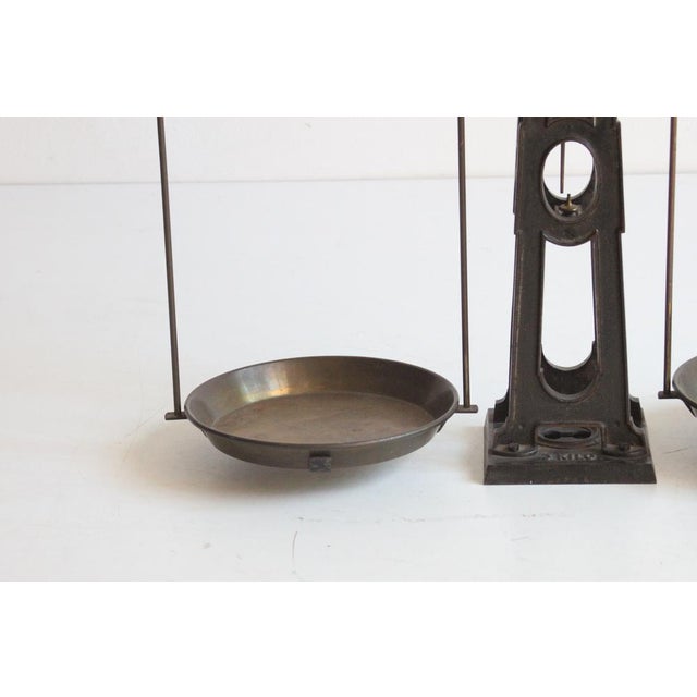 Antique Castiron and Brass Pharmacy Scale, 1900s For Sale - Image 13 of 18