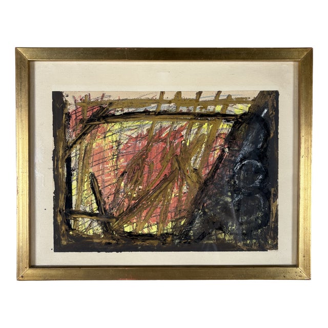 Sonja Sekula, Abstract Expressionist Composition, 1953, Gouache For Sale