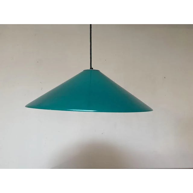 Mid-Century Modern Hanging Lamps in Green, Set of 2 For Sale - Image 3 of 5