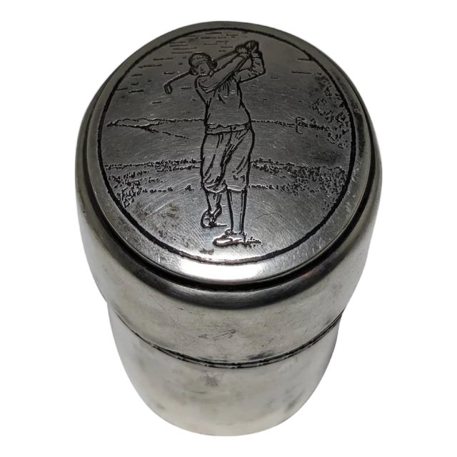 Wallace Bros Silver Co. Golfing Cigarette Dispenser c. 1920s For Sale
