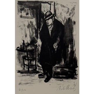 Arbit Blatas, Lithuanian French Artist Arbit Blatas Lithograph Chaim Soutine Ecole D'Paris, 1962 For Sale