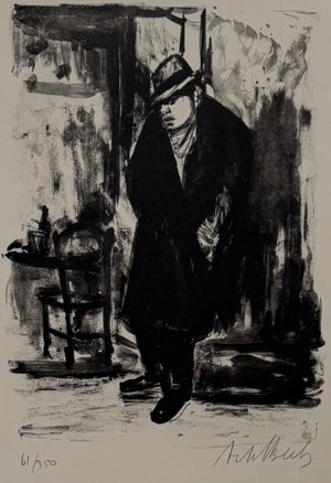 Arbit Blatas, Lithuanian French Artist Arbit Blatas Lithograph Chaim Soutine Ecole D'Paris, 1962