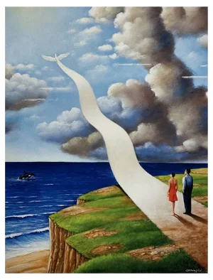 Rafal Olbinski, Conventional Sentiment, 2020, Giclée Print