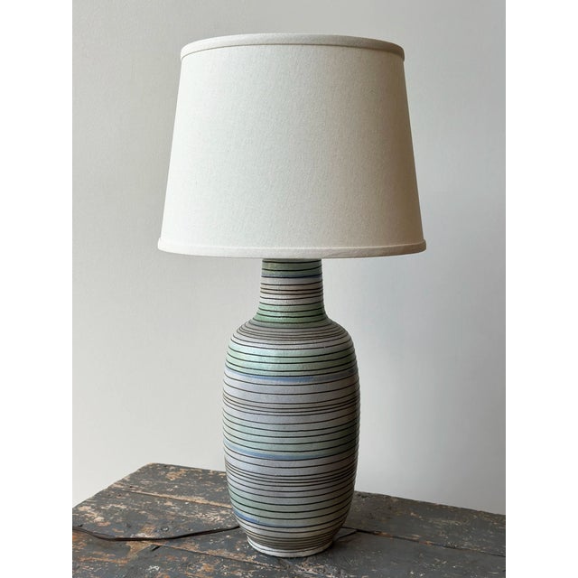 Vintage Large-Scale Glazed Ceramic Bottle Lamp Attributed to Lee Rosen for Design Technics, Circa Mid-20th Century For Sale - Image 13 of 15