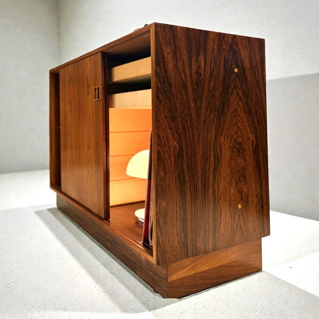 Danish Palacewood Sideboard with Sliding Doors from Horsens Mobelfabrik, Denmark For Sale - Image 9 of 14