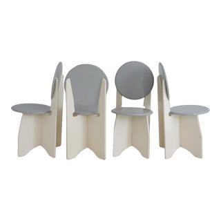 Modernist Dining Chairs, 1980s - Set of 4 For Sale