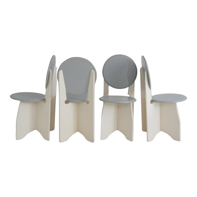 Modernist Dining Chairs, 1980s - Set of 4 For Sale
