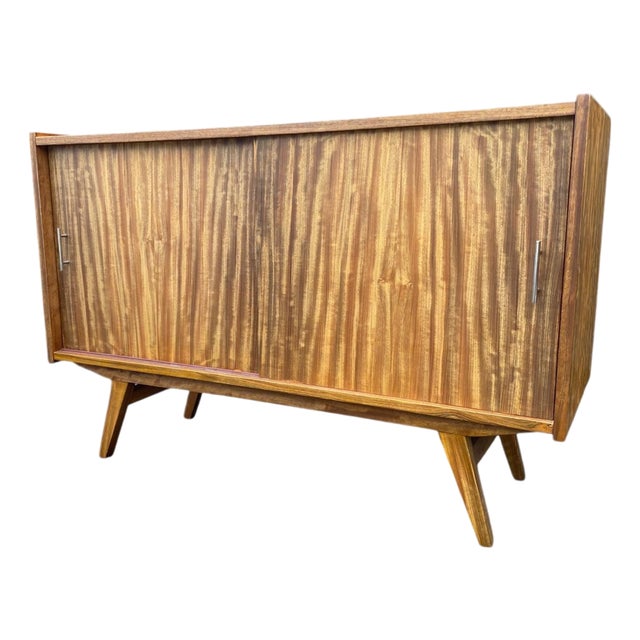 Mid-Century Modern Walnut Sideboard by Słupskie Fabryki Mebli, 1960s For Sale