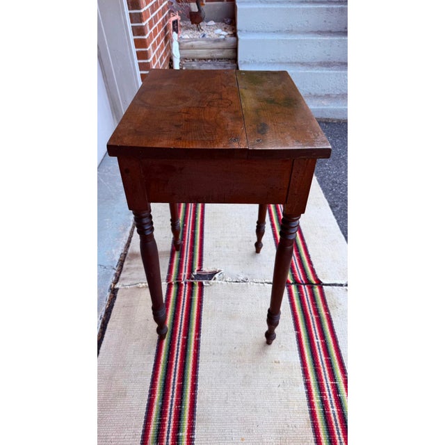 Brown Antique Sheraton Walnut One-Drawer Stand, Chester County Pa, Circa 1820-1840 For Sale - Image 8 of 18
