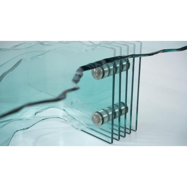 Glass Glass Shell Coffee Table by Danny Lane for Fiam, 1980s For Sale - Image 7 of 13