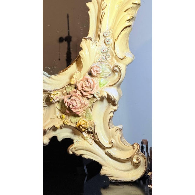 Vintage Finesse Originals Ornate Rococo Floral Wall Mirror For Sale In Miami - Image 6 of 18