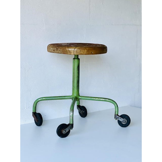 Industrial Adjustable Stool, 1970s For Sale - Image 4 of 18