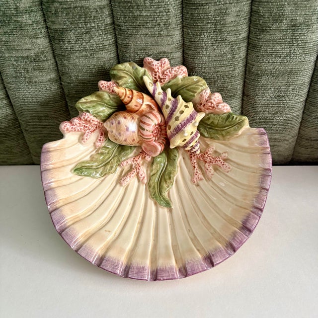 Wonderful Seashell Bowl by Fitz and Floyd Classics. These feature the OCEANA pattern with seashell shape, attached smaller...