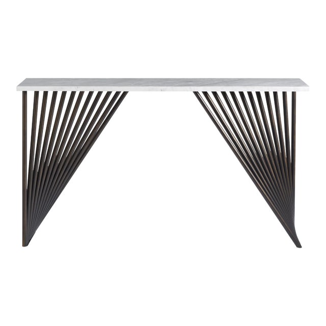 Contemporary Kingsely Marcel Console Table, Bronze For Sale