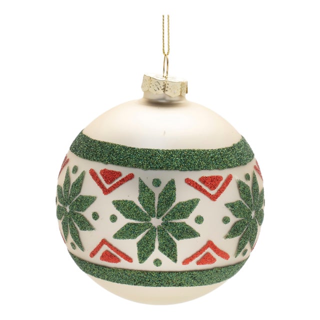 Nordic Glass Ball Ornament (Set of 6) For Sale