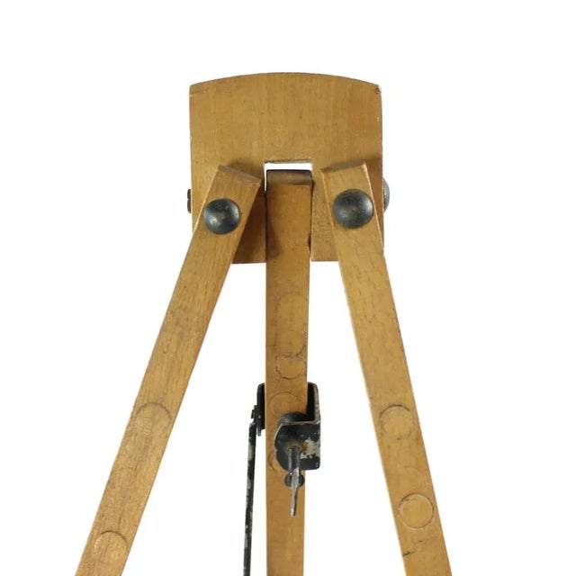 Industrial Vintage Wooden Tripod Easel, 1920s For Sale - Image 3 of 9
