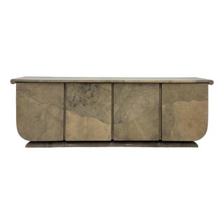 Vintage Lacquered Goatskin Sideboard Credenza For Sale