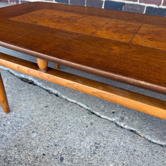 Lane Walnut and Burl Coffee Table For Sale In Cleveland - Image 6 of 12