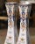 French Pair of 19th Century French Hand-Painted Faience Trumpet Vases For Sale - Image 3 of 11