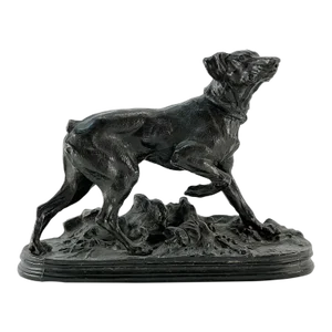 French 19th Century Labrador Cast Bronze Sculpture