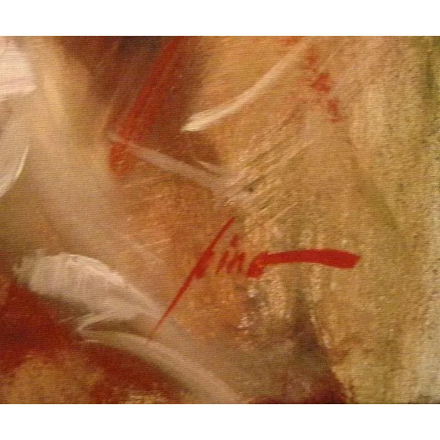 Impressionist Pino "Restful" Stretched Canvas Hand Signed & Embellished For Sale - Image 3 of 3
