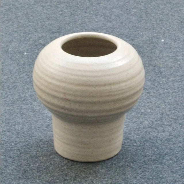 Group of Tall Studio Pottery Chalk White Floor Vases, Set of 3 For Sale - Image 6 of 14