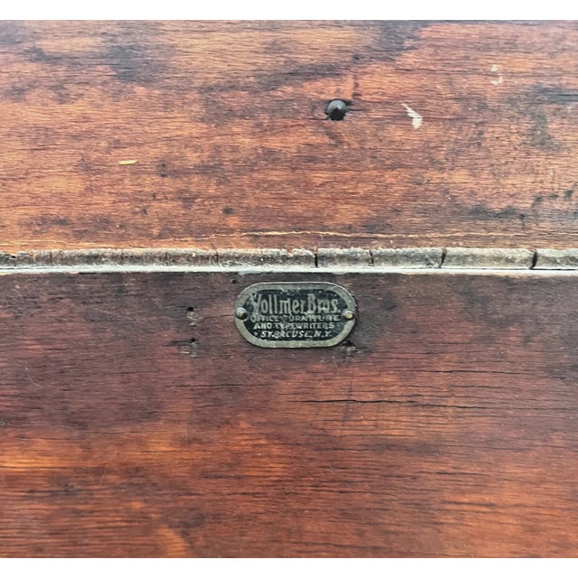 Antique Sectional Multi-Drawer Filing Cabinet Vollmer Bros. Quarter Sawn Oak For Sale - Image 18 of 18