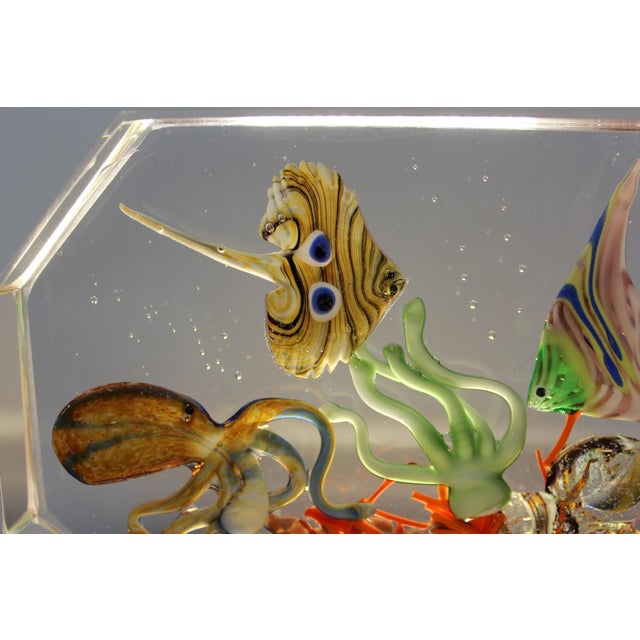 Price reduced $800. Now only $695! There are several Glass Masters in Murano that create aquariums, but no one can match...