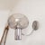 Glass Vintage Chrome Metal Wall Light, 1970s For Sale - Image 7 of 8