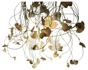 Large Flower Power Ceiling Lamp with Murano Glass & Artificial Anthurium from VGnewtrend