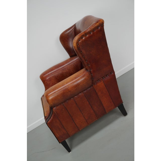 Vintage Dutch Club Chair in Cognac Leather, 1970s For Sale - Image 11 of 18