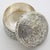 Vintage Italian Handmade Round Silver 800 Floral Embossed Pill Snuff Box, 1980s For Sale - Image 3 of 13