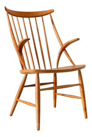 Danish Modern IW2 Armchair in Oak by Niels Eilersen for Illum Wikkelsø, 1960s