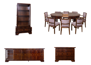 Art Deco Dining Suite from Lajos Kozma, 1931, Set of 12