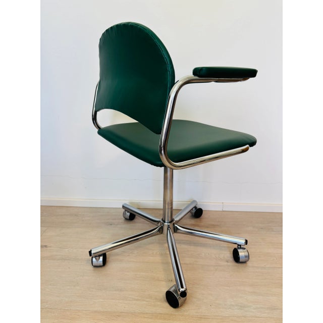 Vintage Dark Green Office Chair by Kovona, Czechoslovakia, 1970s For Sale - Image 6 of 10