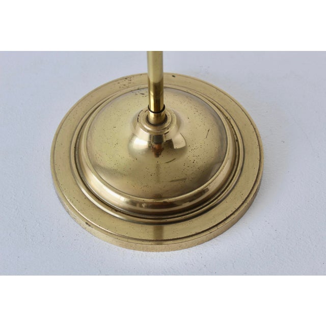 1970s Frederick Cooper Style Brass Pharmacy Library Reading Floor Lamp For Sale - Image 9 of 18